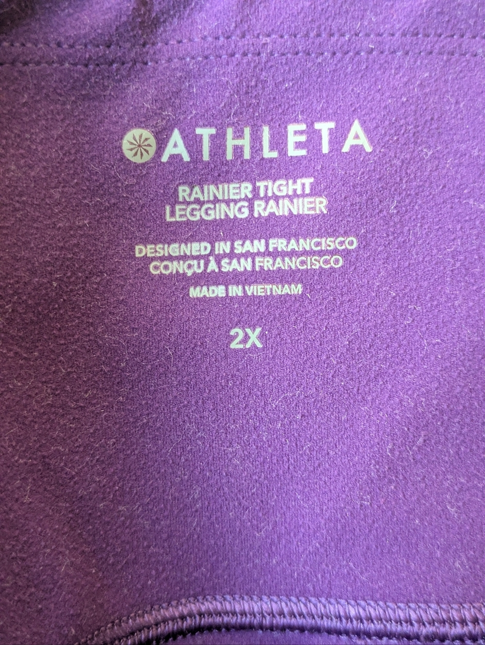 Athleta Rainier Tight Leggings Purple Violet Yoga Fitness Workout Pants 2X - Picture 14 of 16